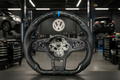 Volant Carbone Forgée Golf/Polo/Tiguan ( GTI,GTD,R...) Blue Monday