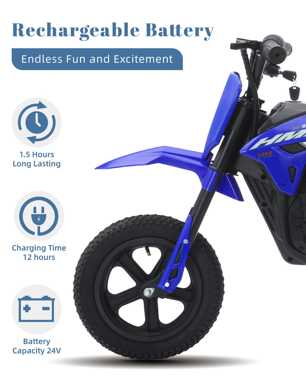 MotoCross Enfant Électrique 24V - Mini Drive