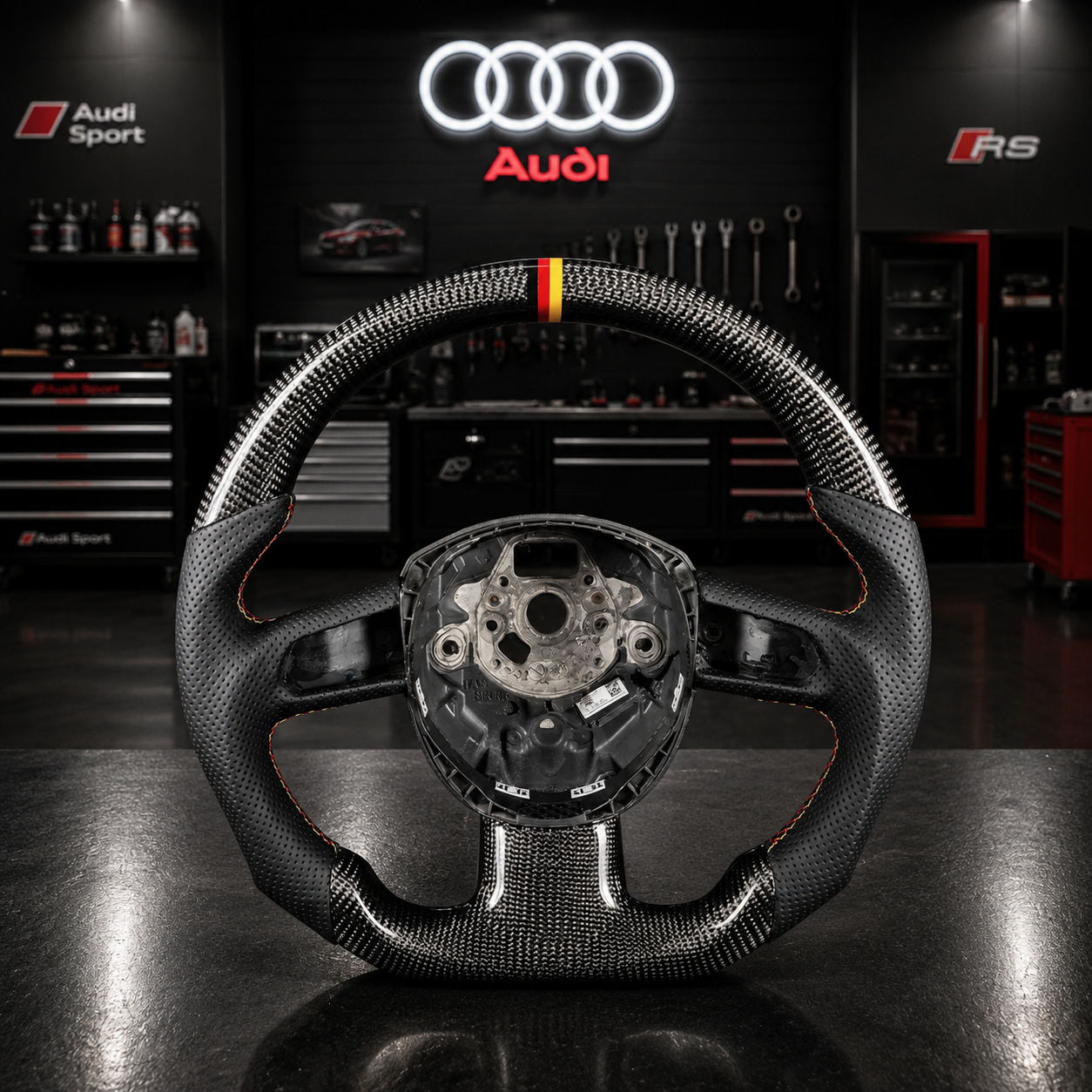 Volant Audi Fibre de Carbone Deutsch Édition (A3,A4,A5/ S4,S5)