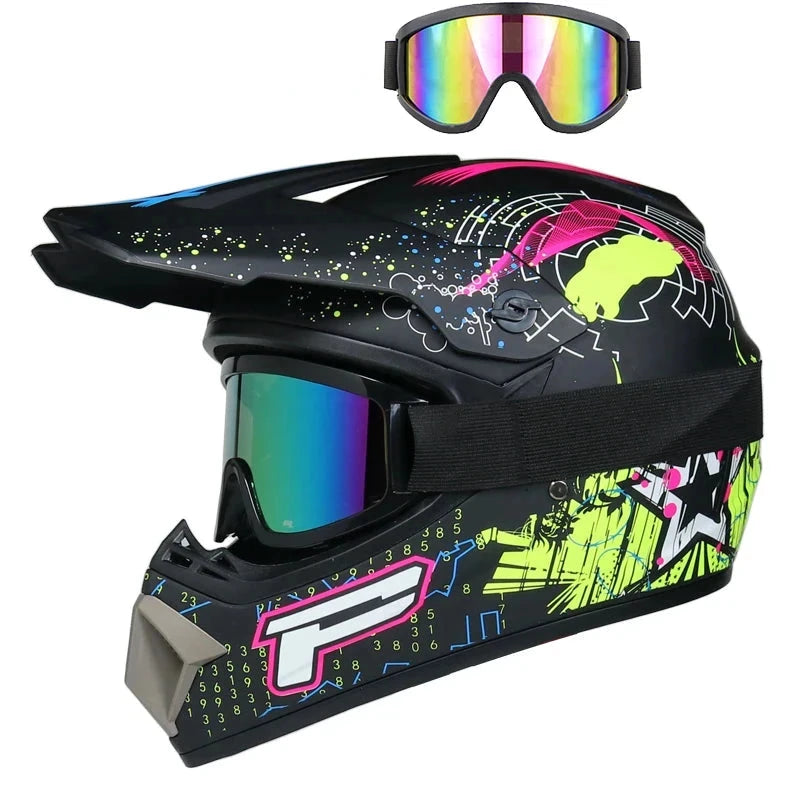 Casque de Moto Enfant + Lunette Offerte - Mini Drive
