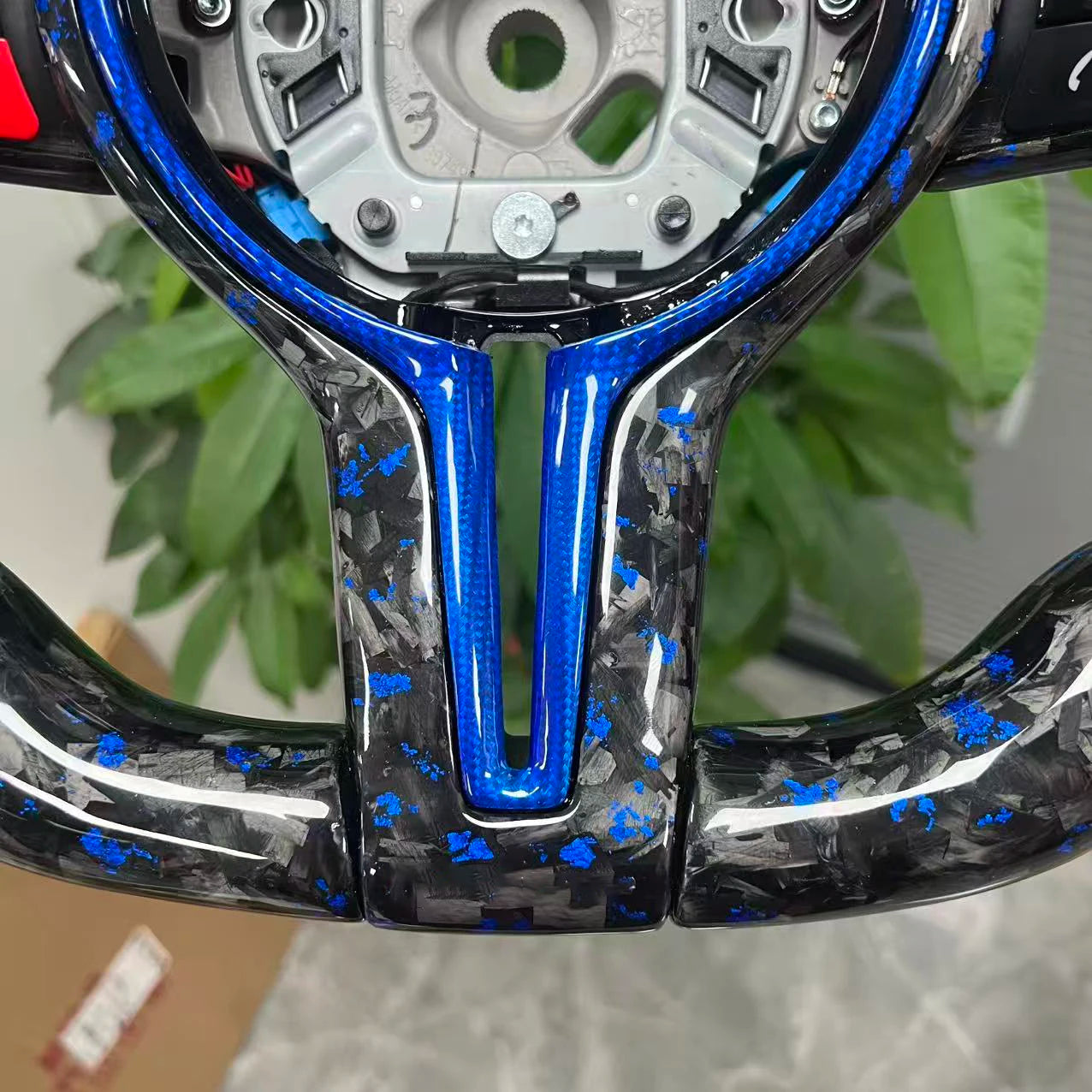 Volant BMW Carbone Forgée Blue Lagun